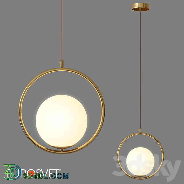 OM Pendant lamp with glass shade Eurosvet 50089 1 Ringo Pendant light 3D Models 3DSKY