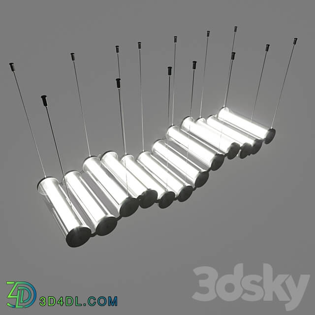 Hanging LED luminaire Integrator Light Wave modern design Pendant light 3D Models 3DSKY