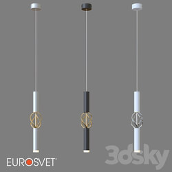 ОМ Suspended LED luminaire Eurosvet 50191 1 LED Lance Pendant light 3D Models 3DSKY 