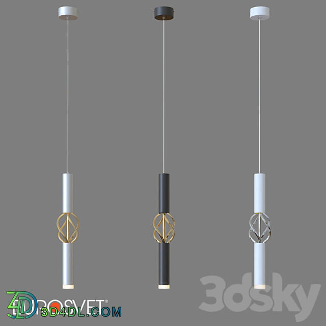 ОМ Suspended LED luminaire Eurosvet 50191 1 LED Lance Pendant light 3D Models 3DSKY