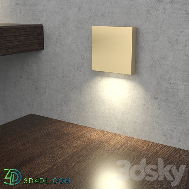 Integrator Uno IT 001 Square LED Staircase Wall Light 3D Models 3DSKY