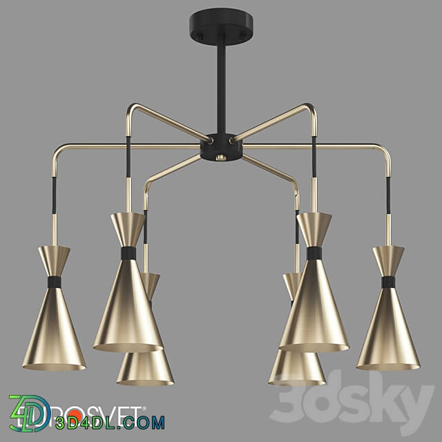 OM Chandelier with metal shades Bogate 39 s 316 6 Glustin Pendant light 3D Models 3DSKY