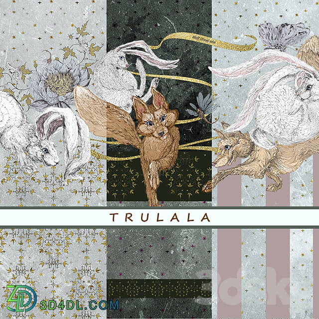 Designer wallpaper TRULALA pack 2 3D Models 3DSKY