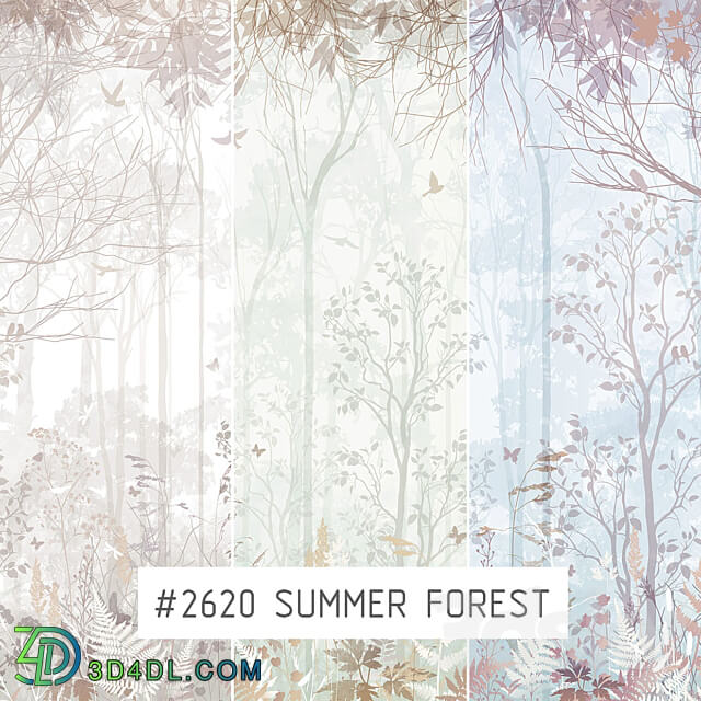 Creativille Wallpapers 2620 Summer Forest 3D Models 3DSKY