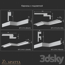 Backlit cornices KGS 014 015 016 016 3 3D Models 3DSKY 