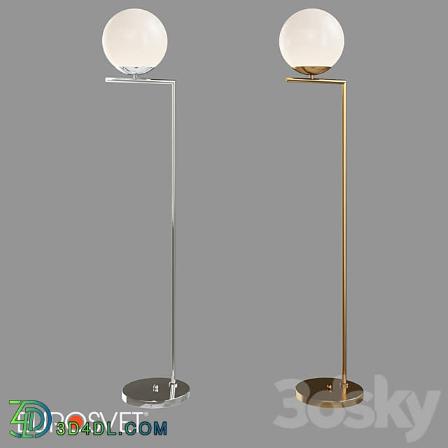 OM Floor lamp with glass shade Eurosvet 01083 1 Frost 3D Models 3DSKY