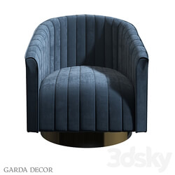 Rotating Chair Blue Velor 48MY W2588 LTB GO Garda Decor 3D Models 3DSKY 