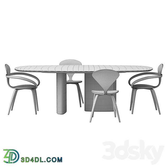 group with table apriori ST 240x120 OM Table Chair 3D Models 3DSKY