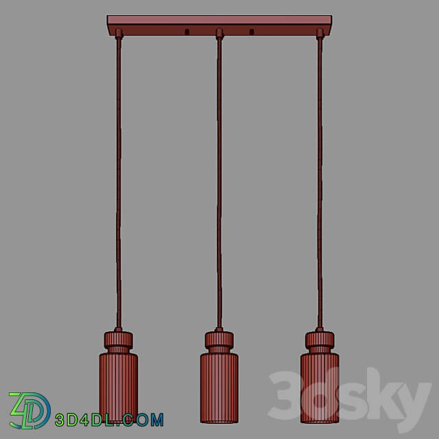 OM Pendant lamp with glass shades Eurosvet 50115 3 Amado Pendant light 3D Models 3DSKY
