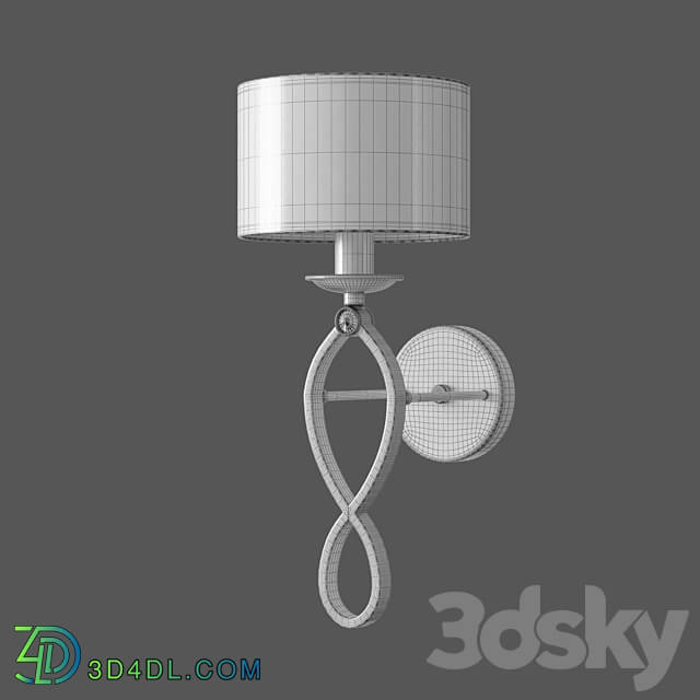 OM Wall lamp with lampshade Eurosvet 60109 1 chrome Fabiola 3D Models 3DSKY