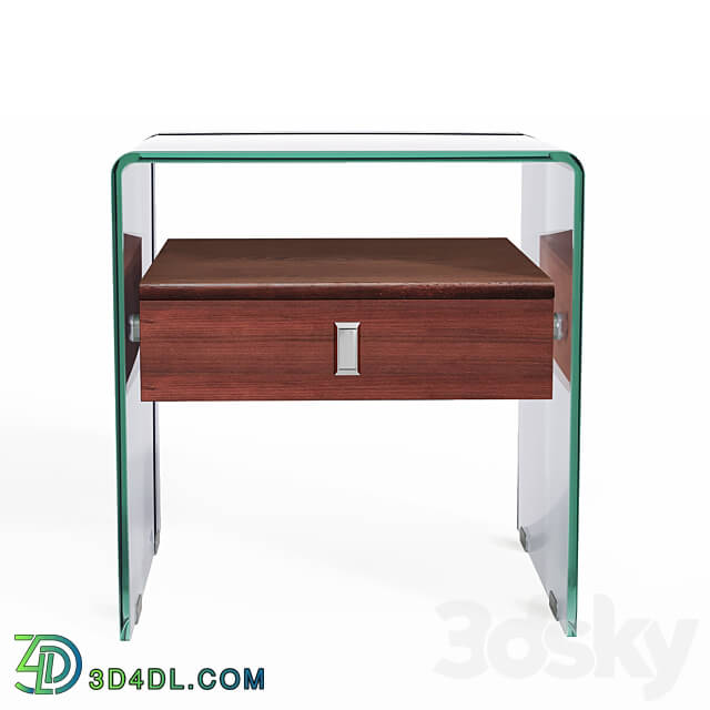 Side table Glasper walnut white lacquered Dressing table 3D Models 3DSKY