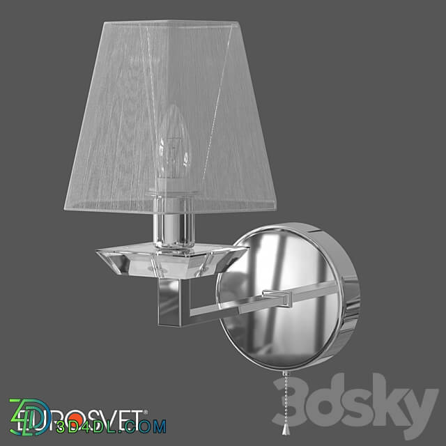 OM Wall lamp with lampshade Eurosvet 60125 1 chrome Alegria 3D Models 3DSKY