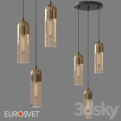 OM Pendant lamp Eurosvet 50180 3 amber Airon Pendant light 3D Models 3DSKY 