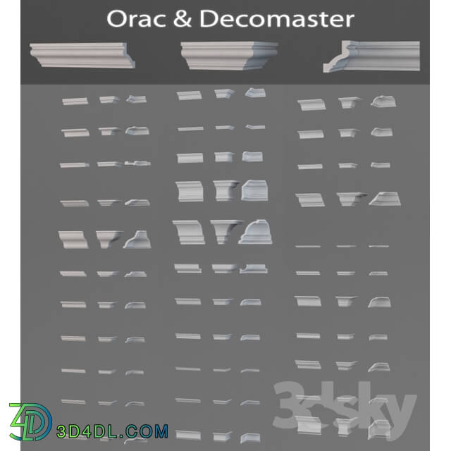 Ceiling curtain rods and Orac Decomaster