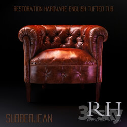 Arm chair - Restoration Hardware English Tufted TUB 