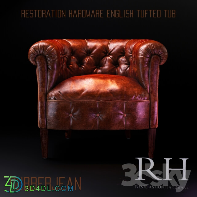 Arm chair - Restoration Hardware English Tufted TUB