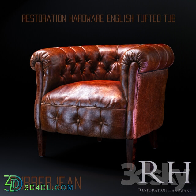 Arm chair - Restoration Hardware English Tufted TUB