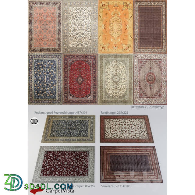 Carpet Vista 4 part Persian rugs