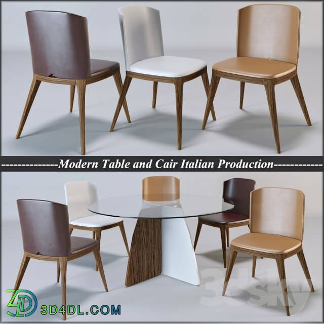 Table Chair Modern table and chair Italian production
