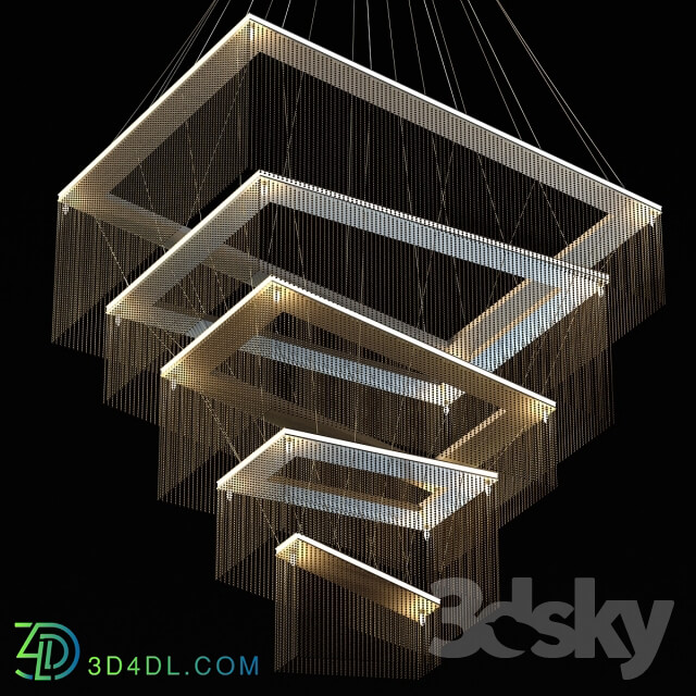 Willowlamp Geometric storm Pendant light 3D Models