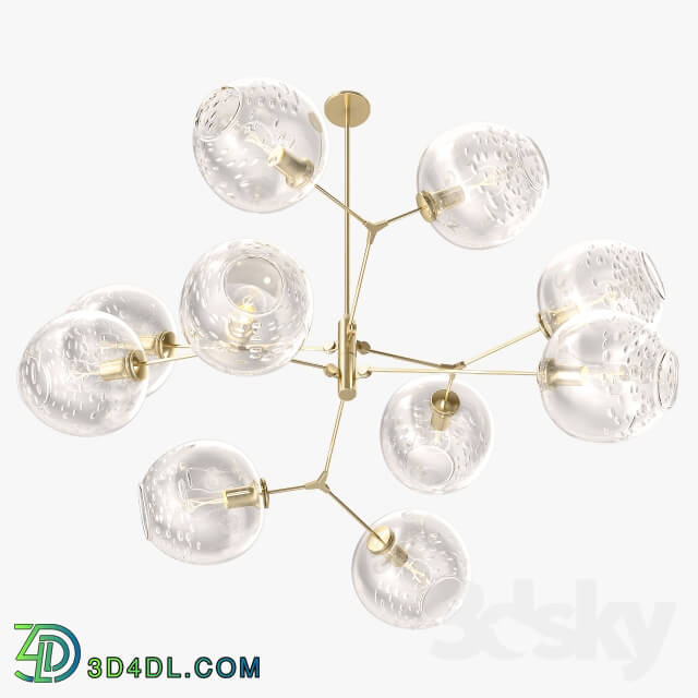 Lindsey Adelman 10 globe bubble Pendant light 3D Models