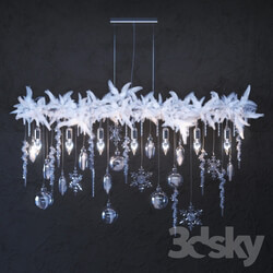 The chandelier in the Christmas decoration 