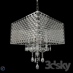 Ceiling light - 4 Light Square Crystal Chandelier 