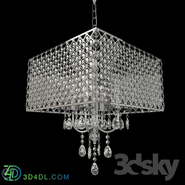 Ceiling light - 4 Light Square Crystal Chandelier