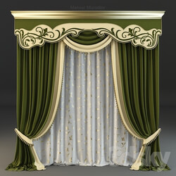 Green classic curtain 