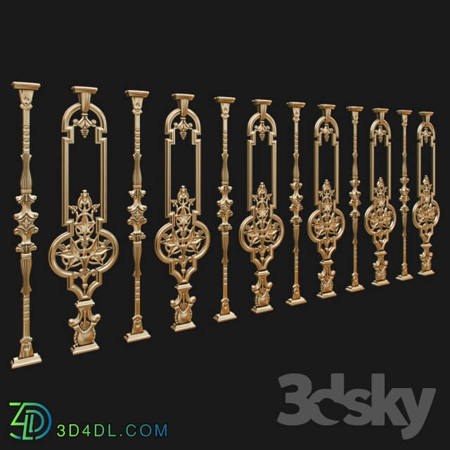 Staircase - Forged balusters