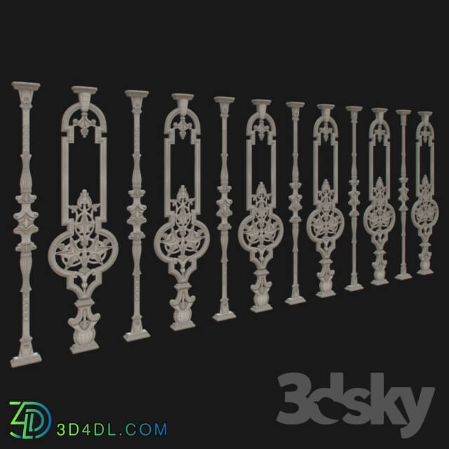 Staircase - Forged balusters