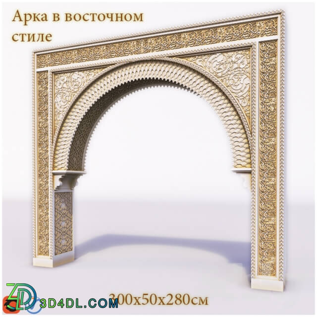 Decorative plaster - Arch in the eastern style