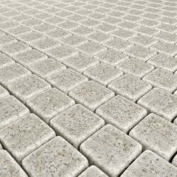 Other architectural elements - Square white cobbles 