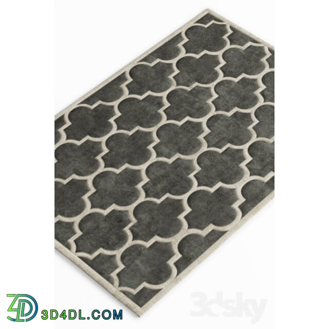 Tufted Dark Grey Area Rug