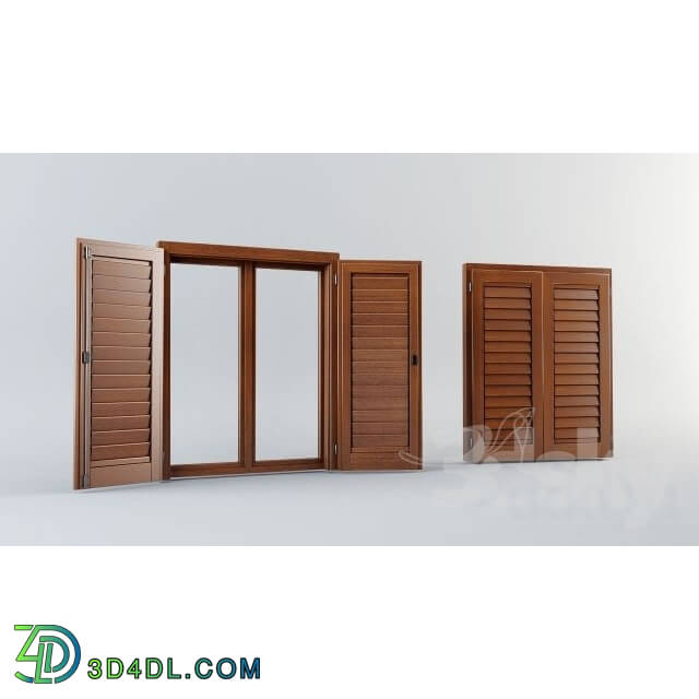 Windows - Wood window_shutters