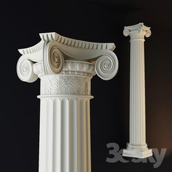 The Ionic column capital 