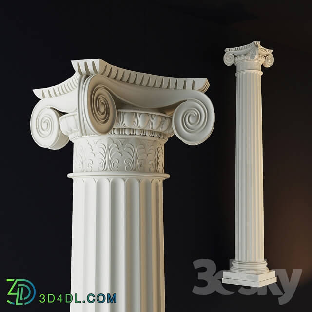 The Ionic column capital