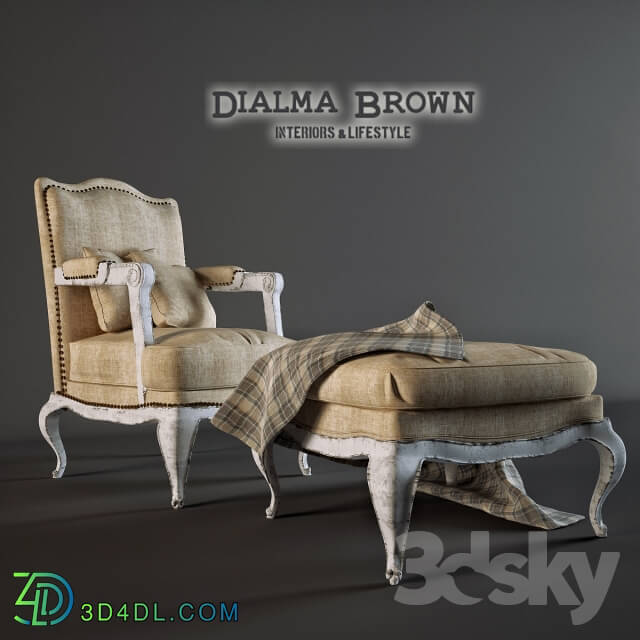 Chair with ottoman