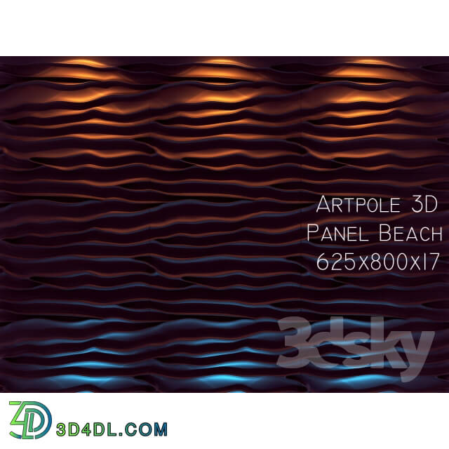 Artpole 3D panel quot Beach quot Black