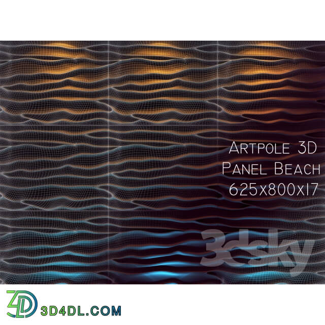 Artpole 3D panel quot Beach quot Black