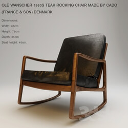 Arm chair - OLE WANSCHER 1960S TEAK ROCKING CHAIR 