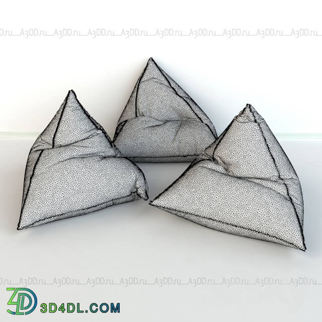 Triangular floor cushions