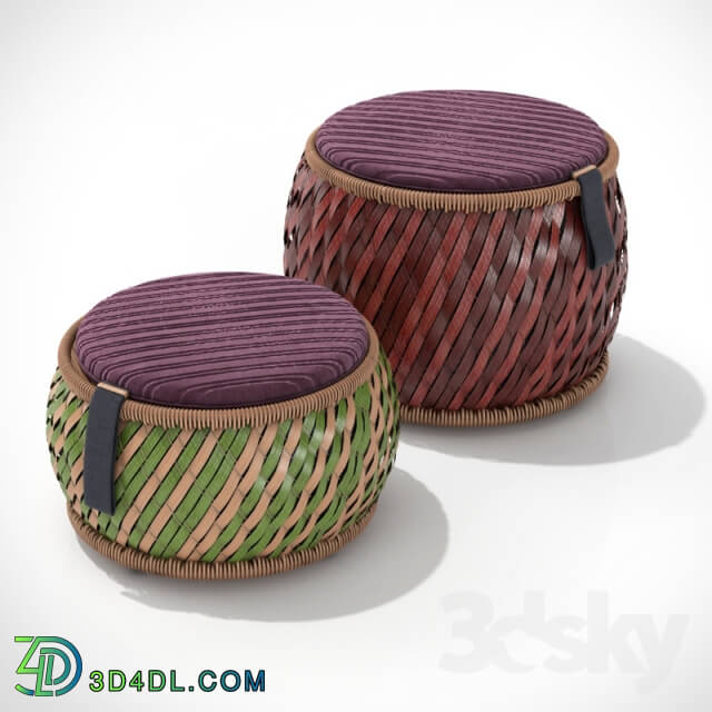 Wicker ottomans DEDON DALA