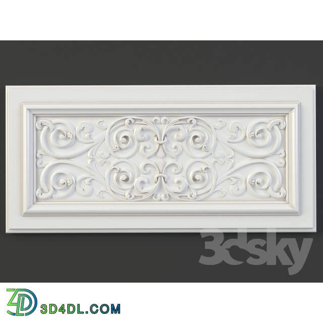 Furniture with carved facade element