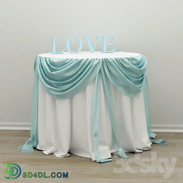 Table - Tablecloth with decor