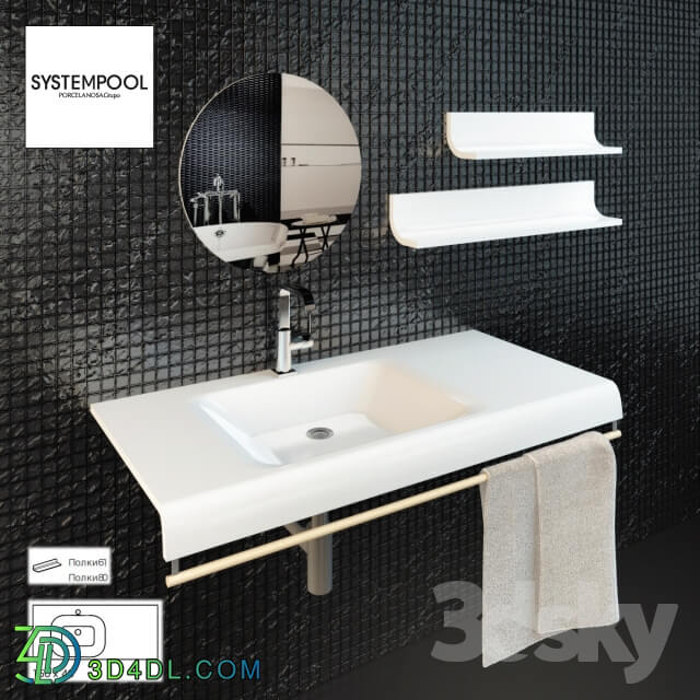 Wash basin - SYSTEMPOOL Serie Curve