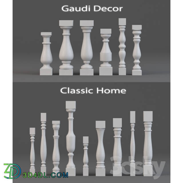 Staircase Balusters Classic Home and Gaudi Decor