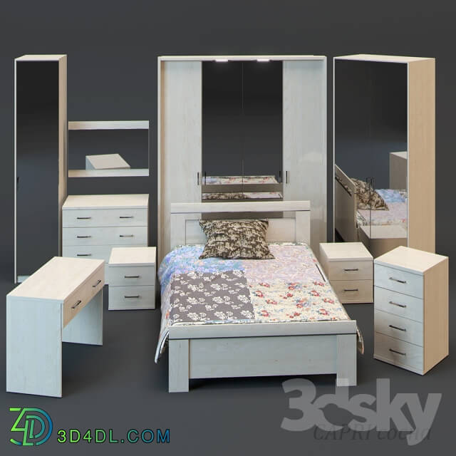 Bed furniture fo bedrooms CAPRI pine