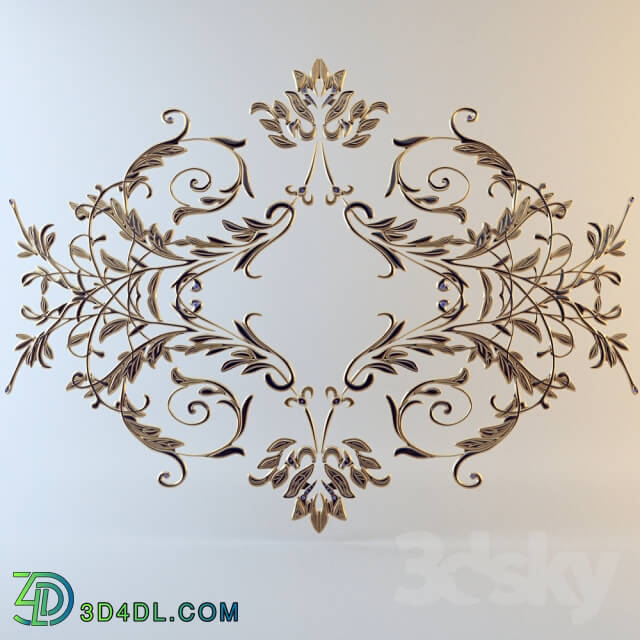 Decorative plaster - Decor elements with sapphires