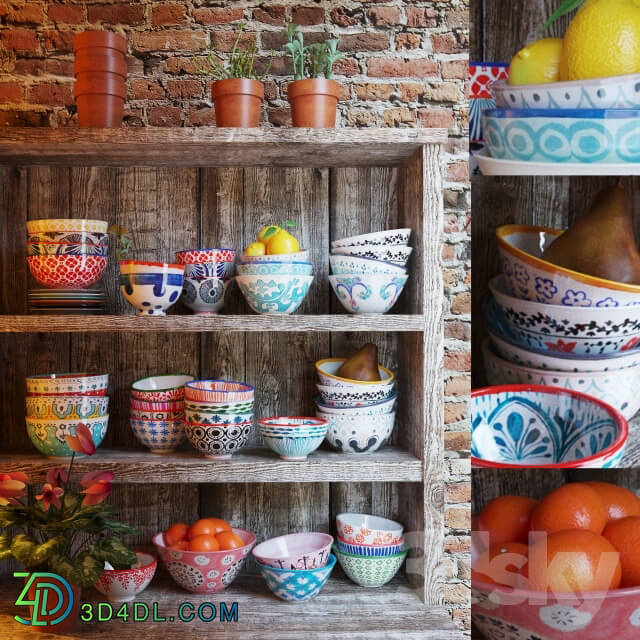 Tableware in ethnic style